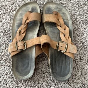 Leather sandals, women size 8